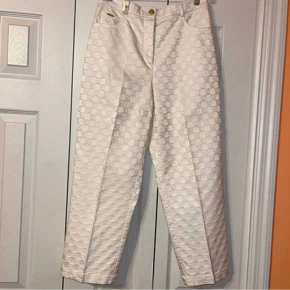 St. John Sport High Rise Straight Leg Monogrammed Pants - Picture 1 of 12